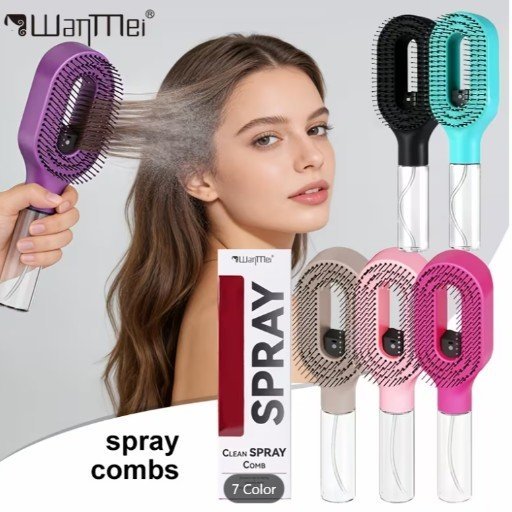 Hair Spray Comb, Anti-static 2-in-1 Portable Hair Brush